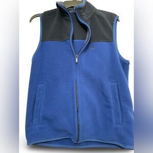 Brooks Brothers men's small Blue and Black Fleece Vest